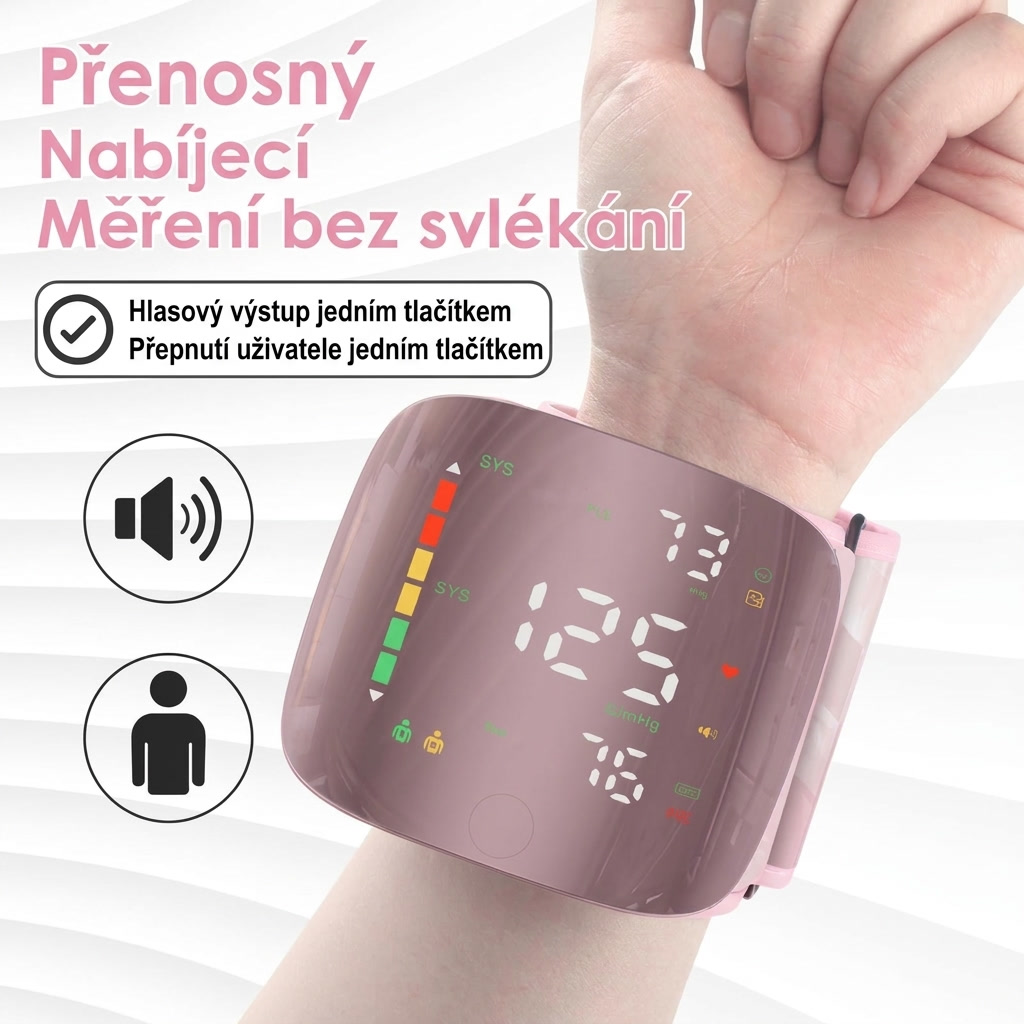 Pulsia™ — Zápěstní tlakoměr s hlasovým čtením